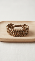 Woven taupe jasper bracelet